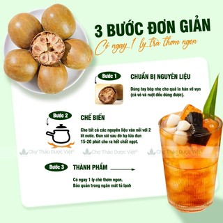 5 qủa la hán, la hán quả to, già, chắc, vị ngọt tự nhiên, nguyên liệu nấu trà thanh nhiệt, giải khát