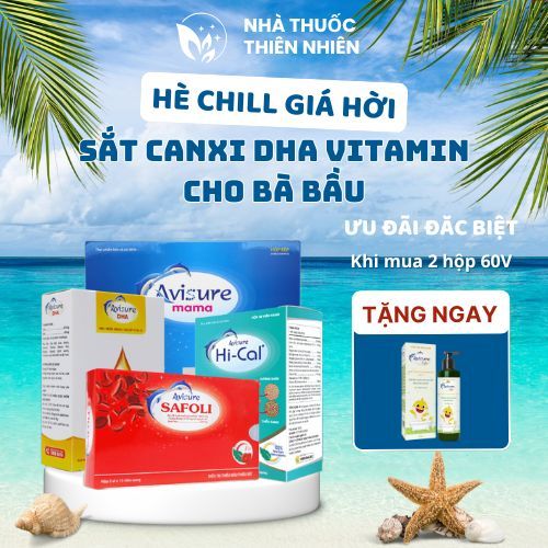 Trọn bộ Sắt Canxi DHA Vitamin Tổng Hợp Chính hãng Thế Hệ Mới Avisure Cho Bà Bầu, Cho Con Bú