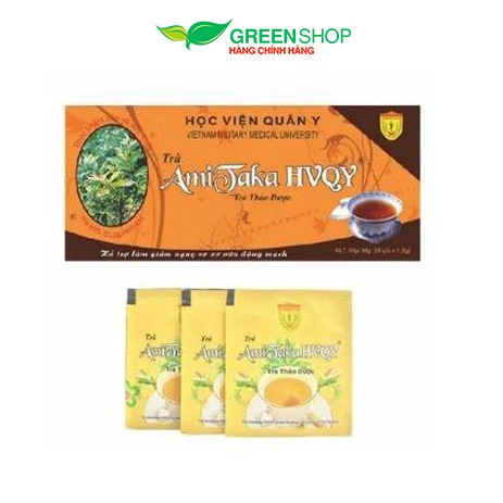 Trà Amitaka Học Viện Quân Y hộp 20 gói - Giúp cải thiện mỡ máu, giảm xơ vữa động mạch