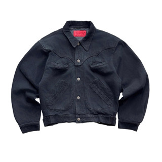  #roiworkshop Áo Khoác Nam Nữ Form Bomber Có Độn Vai - Chất Liệu Denim "S Pads Bomber Jacket - Black" 