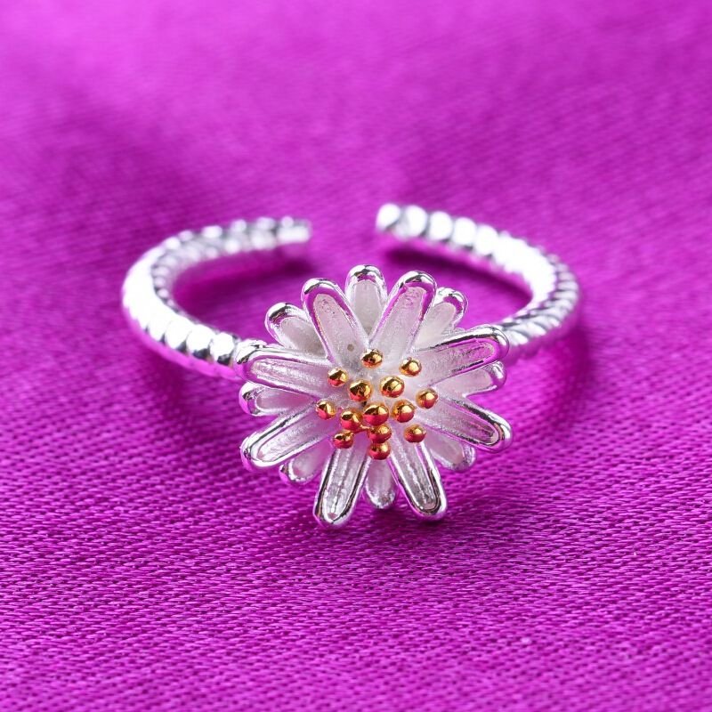 Nhẫn Bạc Ý Cúc Họa Mi [Free Ship]