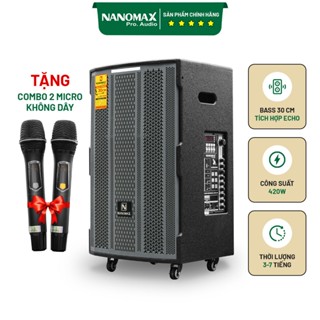 Loa Kéo Karaoke Nanomax SK-1202 Bass 30cm Công Suất 420w Karaoke Bluetooth