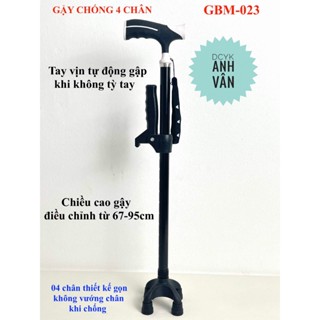  HOẢ TỐC HCM| Gậy chống 4 chân có tay vịn phụ cho người già GBM-023  GBM023  