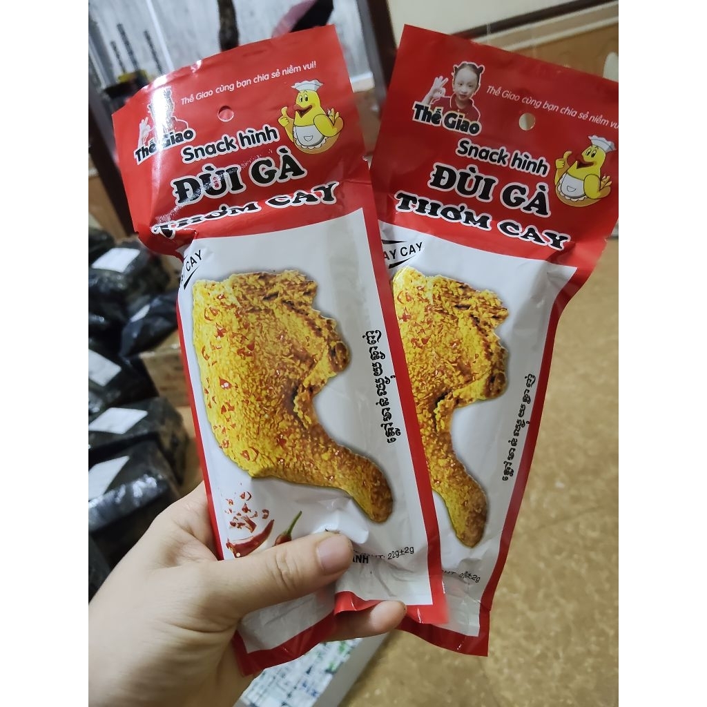 com bo 5 gói snack đùi gà thơm ngon
