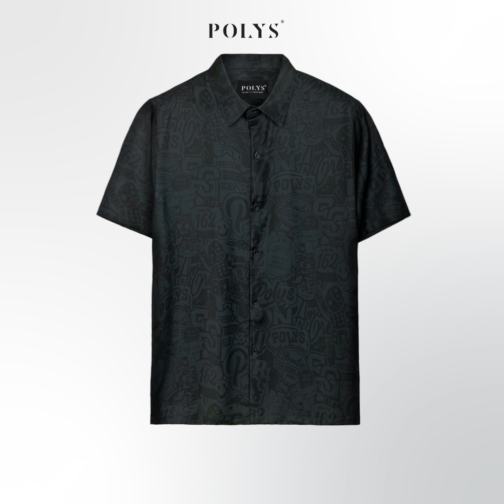 Áo sơ mi nam POLYS chính hãng, Lụa Vân Chéo thoáng mát, mềm mịn, không nhăn họa tiết POLYSVN