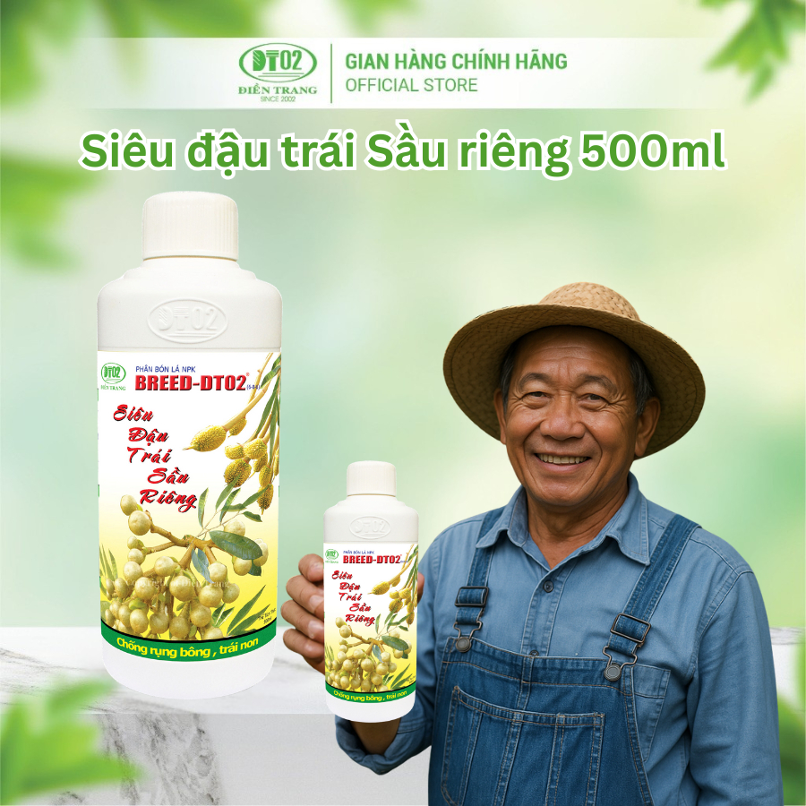 SIÊU ĐẬU TRÁI SẦU RIÊNG 500 ML - BREED DT02