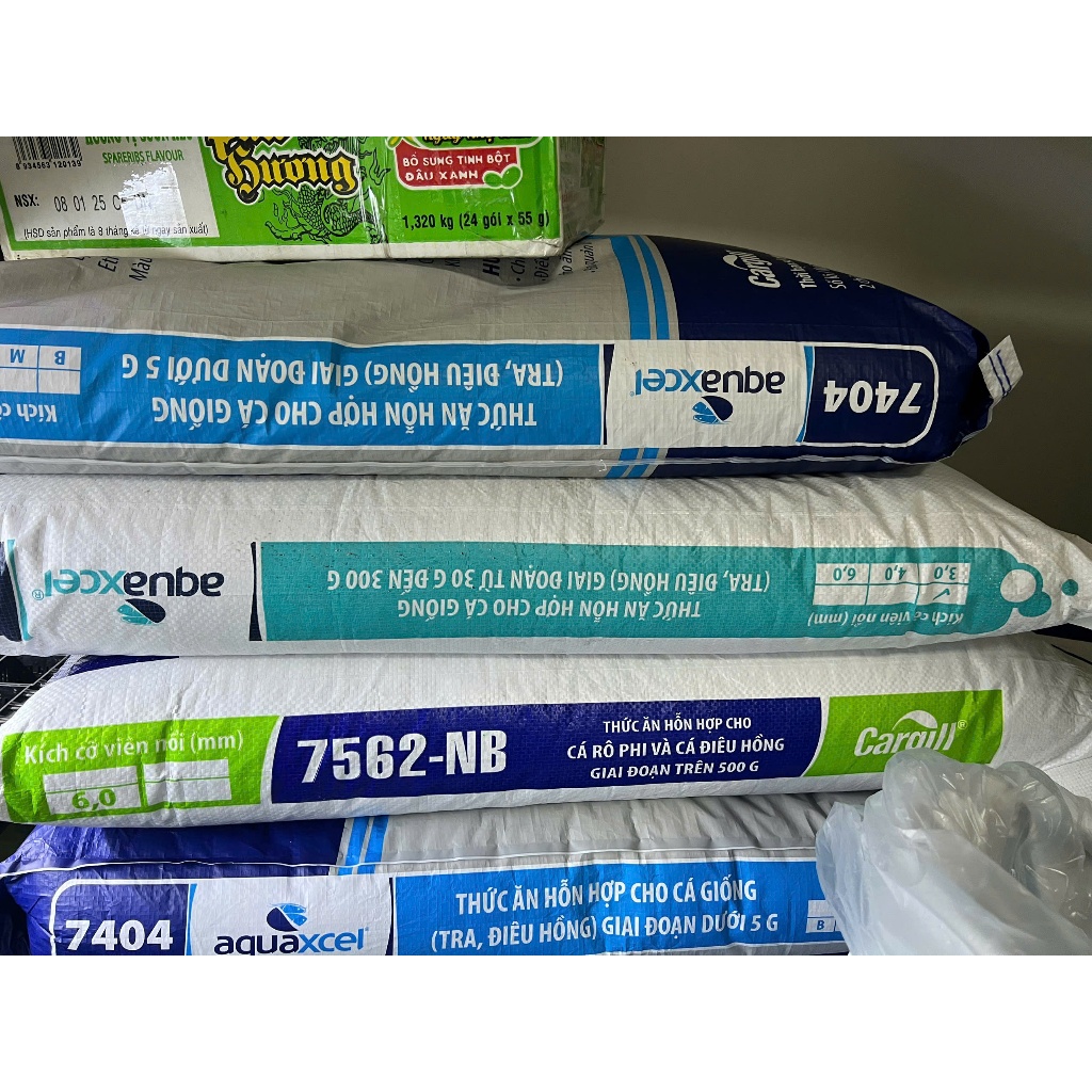 1kg Cám Cargill 7404 , 7454, , 7562 cho cá giống, cá cảnh, cá thịt, cá chép, cám câu cá - giá tiết k