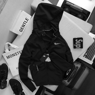 ÁO KHOÁC WVN RUNNNG ESSNTL JACKET - BLACK