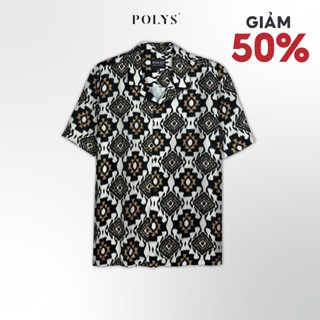 Áo Sơ Mi Họa Tiết Ngắn Tay Nam POLYS, Lụa Mango Không Nhăn, Mềm Mịn Thấm Hút Tốt, Co Giãn 4 Chiều. ASHER Shirt