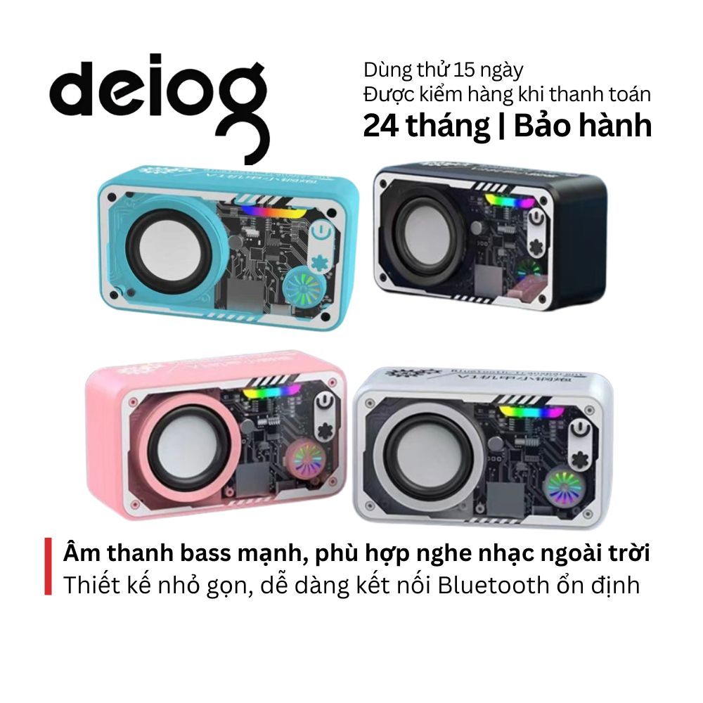 Loa bluetooth speaker v1, âm thanh bass mạnh, kết nối bluetooth ổn định, pin lâu, thiết kế nhỏ gọn