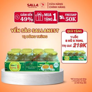  16 Hũ Yến sào SALLANEST 30% Yến tươi Nhiều vị chọn - 2 Khay x 8 hũ x 70ml - SALLAFOOD 