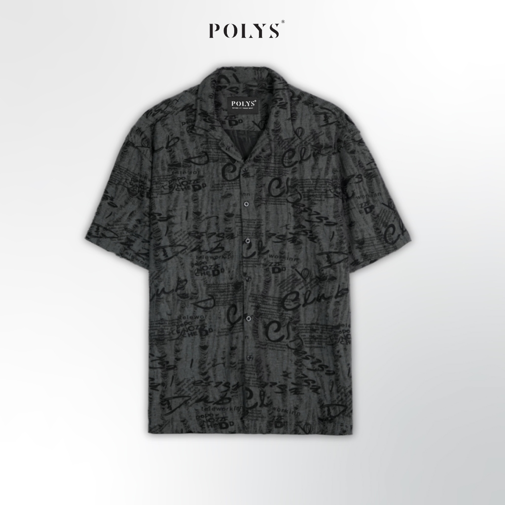 Áo sơ mi nam POLYS Vải Linen Co Giãn 2 Chiều Thấm Hút Tốt Áo sơ mi tay ngắn RUSTIC