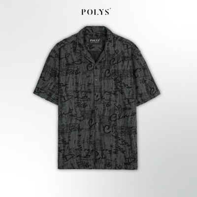 Áo sơ mi nam POLYS Vải Linen Co Giãn 2 Chiều Thấm Hút Tốt Áo sơ mi tay ngắn RUSTIC