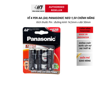 Pin Panasonic AA R6NT/4B 1,5V vỉ giấy made in Indonesia vỉ 4 viên