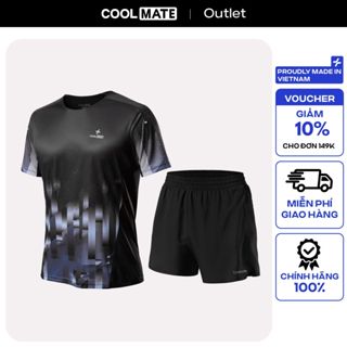 [Tặng short mặc nhà đơn 349k] Set Đồ Thể Thao Chạy Bộ gồm Áo thun Advanced Vent Tech và quần Short Maxcool Coolmate