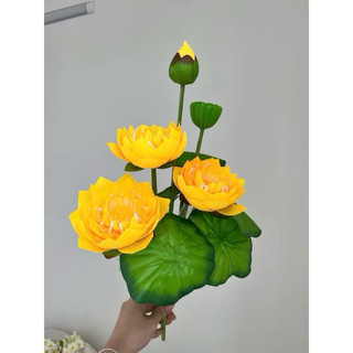 cành hoa sen - hoa lụa hoa giả - hoa lụa pháp