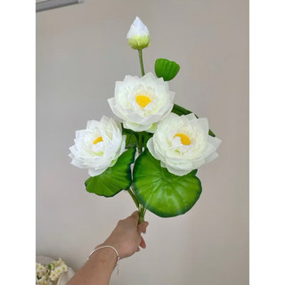 cành hoa sen - hoa lụa hoa giả - hoa lụa pháp
