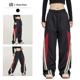 Quần Jogger Nam Nữ, Quần Ống Rộng Unisex Vải Dù Phối Màu Có Dây Rút Gấu Quần URBAN DUO
