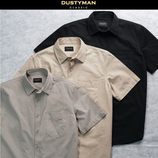 Sơ Mi Kaki Nam Tay Ngắn Galvin Dustyman,Vải Kaki Cao Cấp,Thoáng Mát,Form Regular Fit