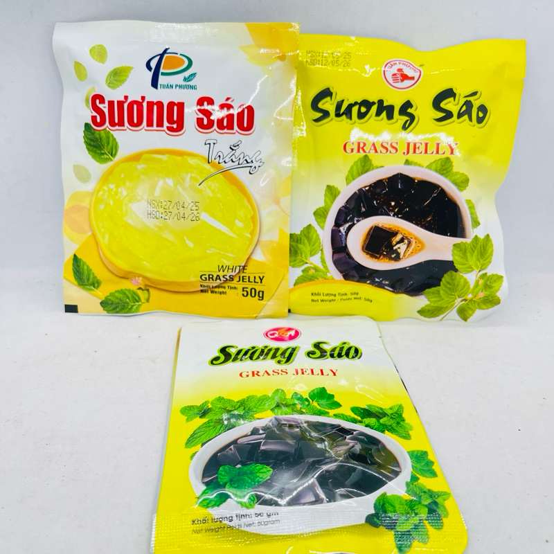 Bột Thạch Sương Sáo Đen/ Trắng 50g(mua 20gói tặng dầu chuối)