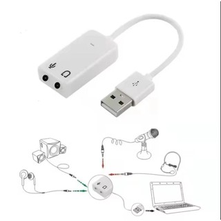 HUB Chuyển Đổi USB Thành Cổng Audio (Mic + Loa) Cáp USB Loa Mic Chuyển Audio Loa Mic Sang Cổng USB. USB Sound Card 7.1