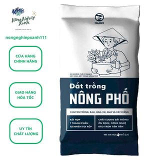 Đất trồng cây Nông Phố Namix bao 40dm3 đã phối trộn mùn phân hữu cơ tro trấu vỏ đậu phộng đất thịt 