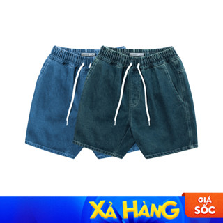 Quần short đùi jeans nam lưng thun cao cấp  LADOS -4104 có dây rút, trẻ trung, thời trang
