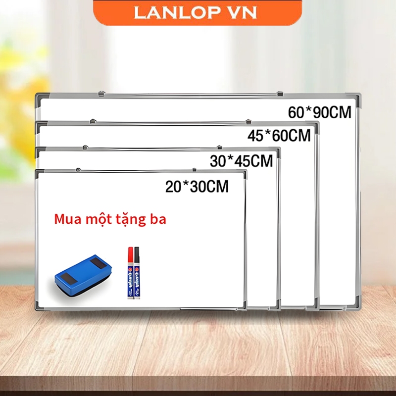 LANLOP bảng trắng 20x30CM 30x45CM 45x60CM Bảng từ viết bút lông trắng tặng kèm bút & lau bảng