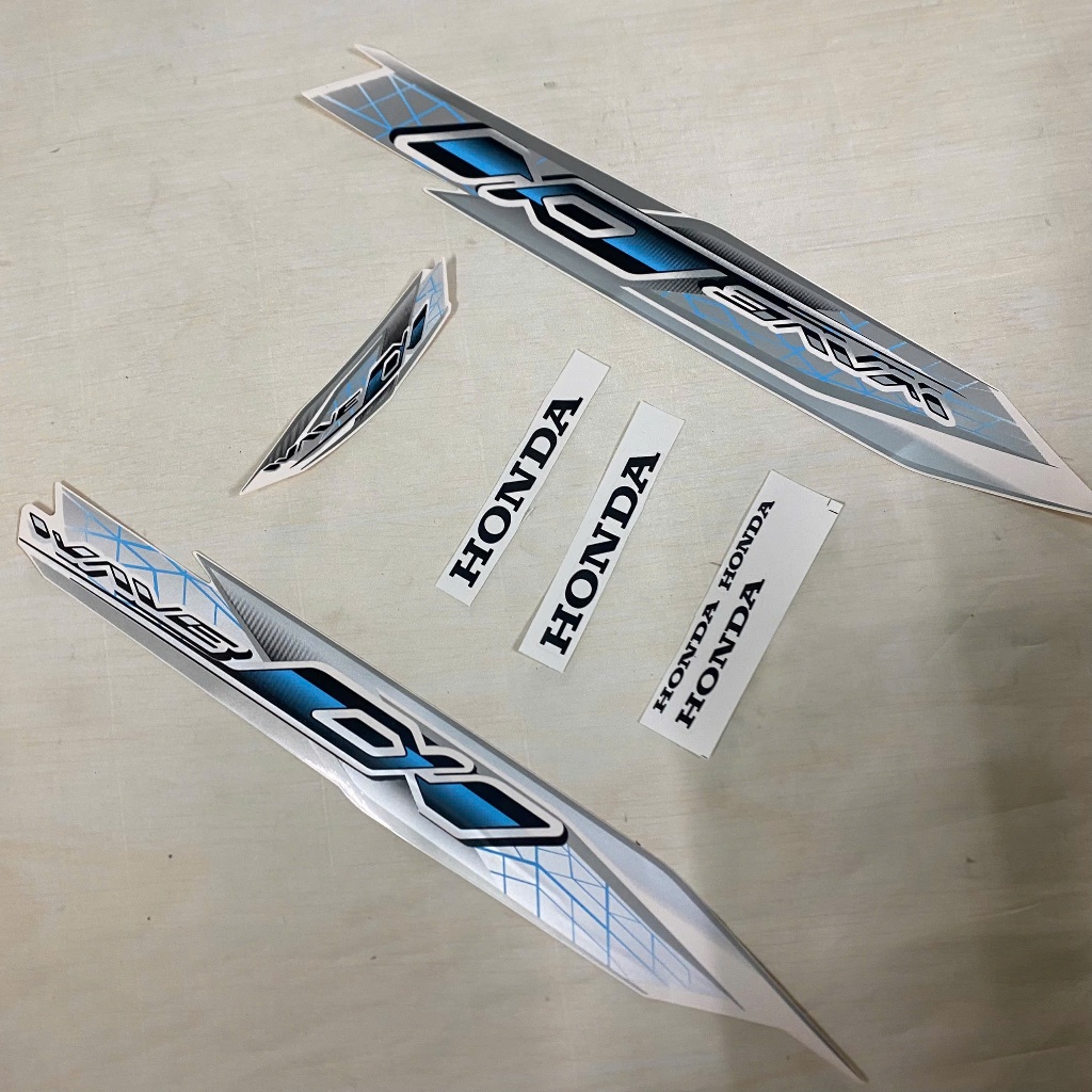 Bộ Tem dành cho xe máy Wave Alpha 110  màu Trắng đời 2024 - Tem 3 lớp