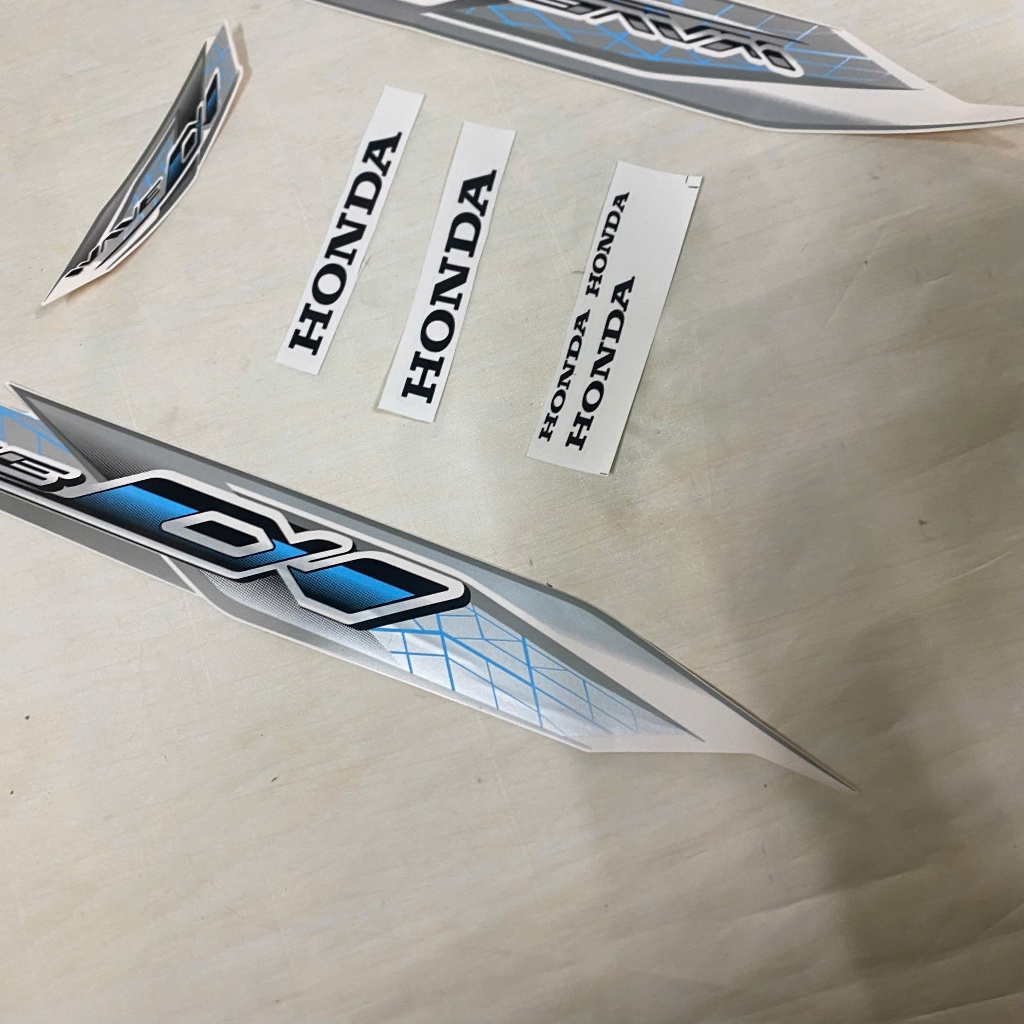 Bộ tem dán sườn xe Wave Alpha 110 đời 2024 màu Trắng - Tem 3 lớp