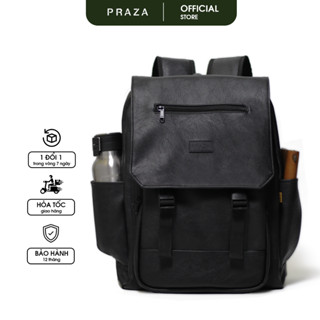 Balo Da Pu Thời Trang 2 Khóa Cài Premium Praza - BLS0193