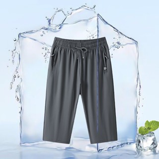 Quần Short Lửng Nam, Vải Lụa Băng Co Giãn Siêu Mát, Quần Điều Hòa Giảm Nhiệt, Chống Nhăn Xù [QL09]