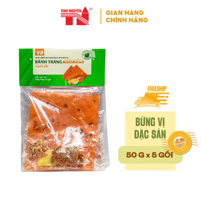 Combo 5 Bánh Tráng Dẻo Tôm Cuốn Bơ Tây Ninh Tinh Nguyên (50gx5gói)