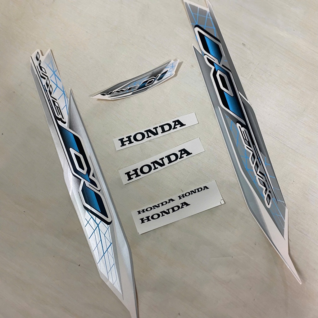 Bộ tem Xe Wave Alpha 110 đời 2024 màu Trắng - tem 3 lớp