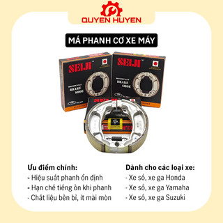  Má phanh cơ - Bố thắng đùm Seiji - Dành cho xe số xe ga Honda Yamaha - Dream Wave Lead AB Jupiter Sirius Nouvo 