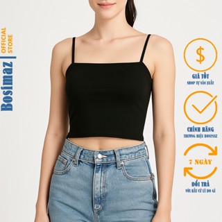 Áo Hai Dây Croptop Nữ Bosimaz CS131 quây ngực ôm body, thun co giãn 4 chiều, vải đẹp dày, thoáng mát