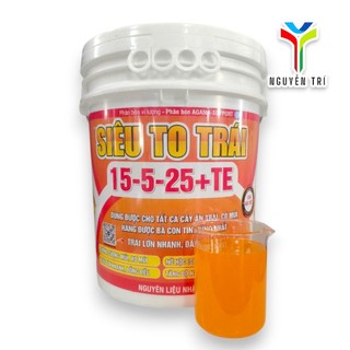Xô 15/5/25 nuôi trái, chống sượng múi, nở hộc 20kg.