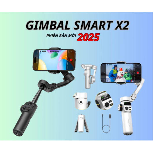Giá ưu đãi - Tay Cầm Gimbal Chống Rung Điện Tử L08 L09 Aochuan Smart X2 Có Bluetooth, Kéo Dài 86cm