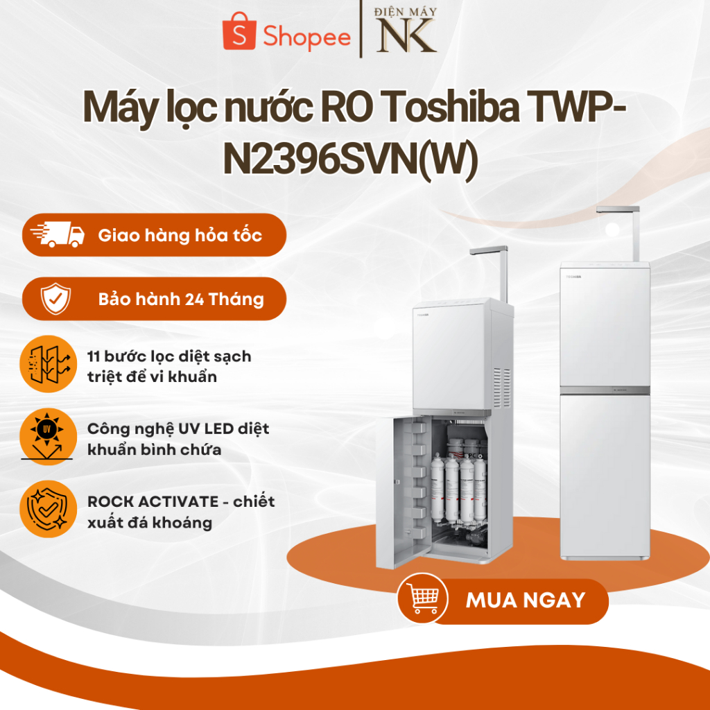 Máy lọc nước RO Toshiba TWP-N2396SVN(W) 10 lõi - Bảo Hành Chính Hãng 24 Tháng