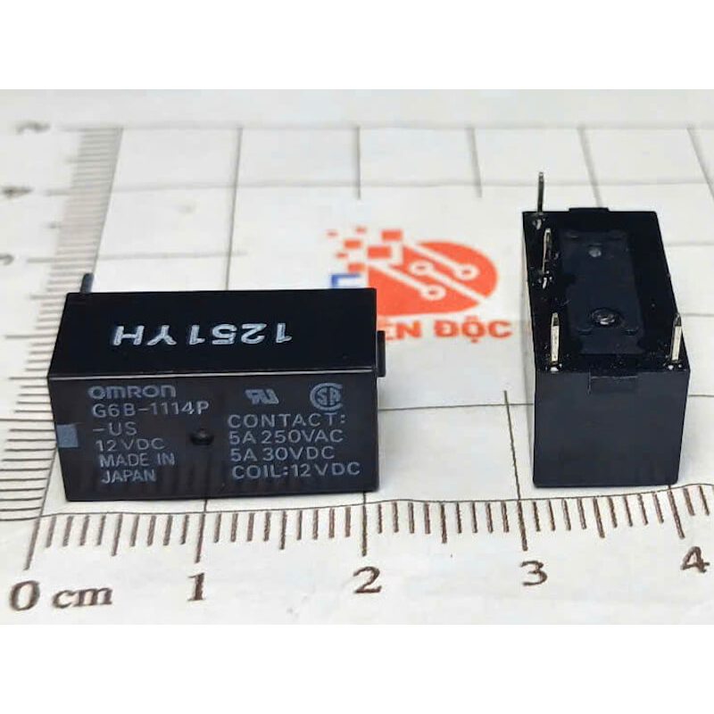 G6B-1114P-US Relay OMRON 12VDC 5A 4 chân
