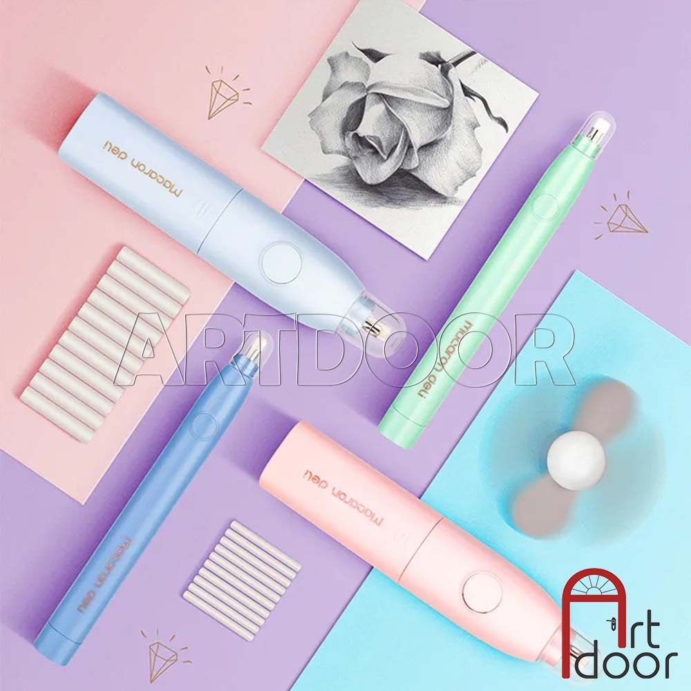 [ARTDOOR] Bút gôm tẩy Điện DELI hai đầu kèm lõi thay