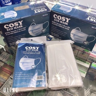 Khẩu trang y tế 4 lớp COSY và AMI (Hộp 50 cái)