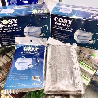 Khẩu trang y tế 4 lớp COSY và AMI (Hộp 50 cái)