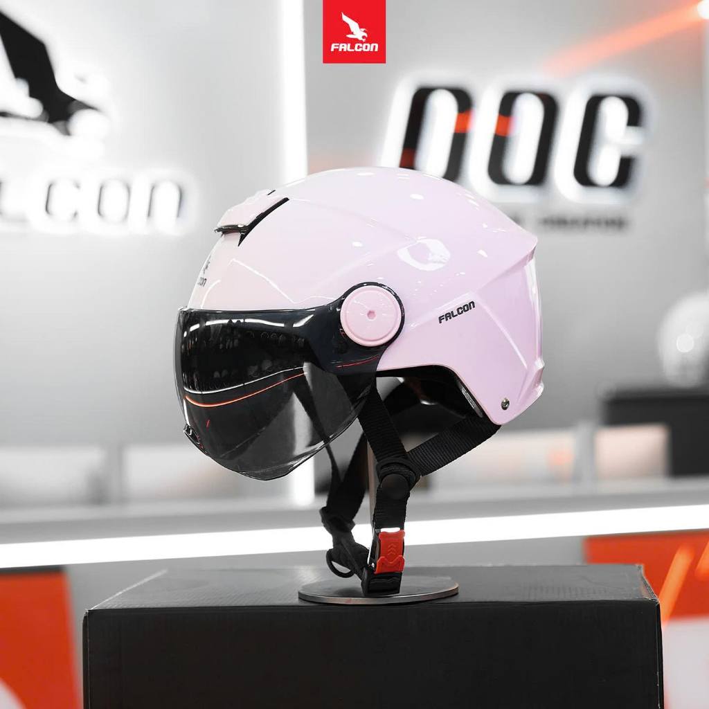 Nón Bảo Hiểm Falcon F19 Kèm Kính – Chuẩn QCVN – Nhẹ, Bền, Thoáng