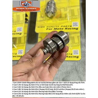 Cam LIGHT Chính Hãng size 5.3/5.6/5.8/6.1/6.5li dành cho xe Ex135/150