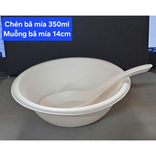 Muỗng giấy bã mía  (10 cái/ 1 túi) dùng 1 lần.
