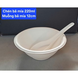 Muỗng giấy bã mía  (10 cái/ 1 túi) dùng 1 lần.