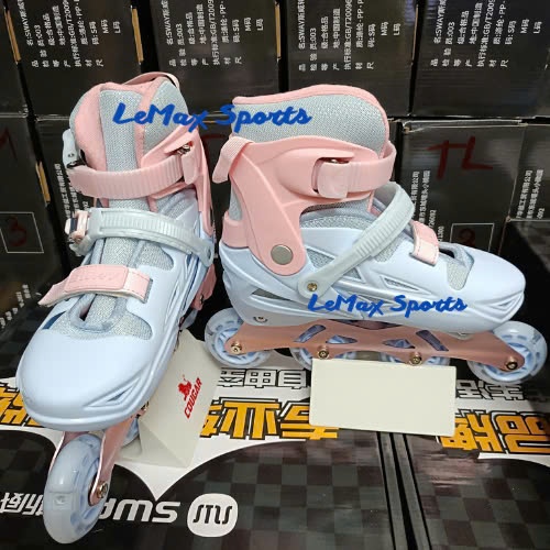 Giày trượt patin trẻ em SWAY S3 loại 3 khóa Tặng bảo vệ.Giày patin trẻ em bánh cao su.Giày trượt pat