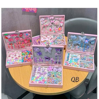 Phụ Kiện Tóc Cho Bé Kuromi Hộp Quà Tặng Bộ Bé Gái Quà Tặng Sinh Nhật Công Chúa Dễ Thương Kẹp Tóc Trẻ Em Hoạt Hình Kèm