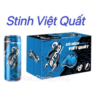Nước tăng lực Sting Sleek cú hích hương việt quất 320ml nước giải khát 1 thùng 24 lon